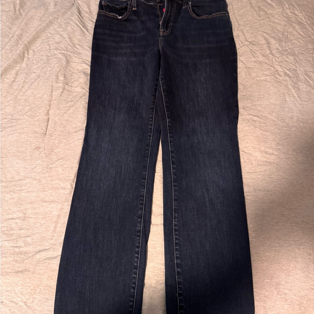 Lucky Brand Women's Midnight Blue High Rise Curvy Straight Leg Jeans
